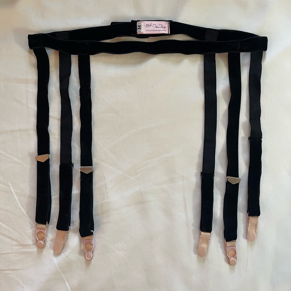 Velvet Black Garter Belt